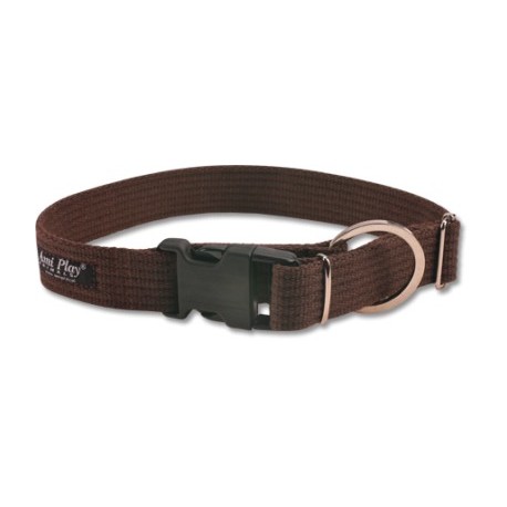 Obroża bawełniana 34-55cm - Brązowa